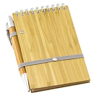 LIBRETA BAMBÚ CON BOLÍGRAFO